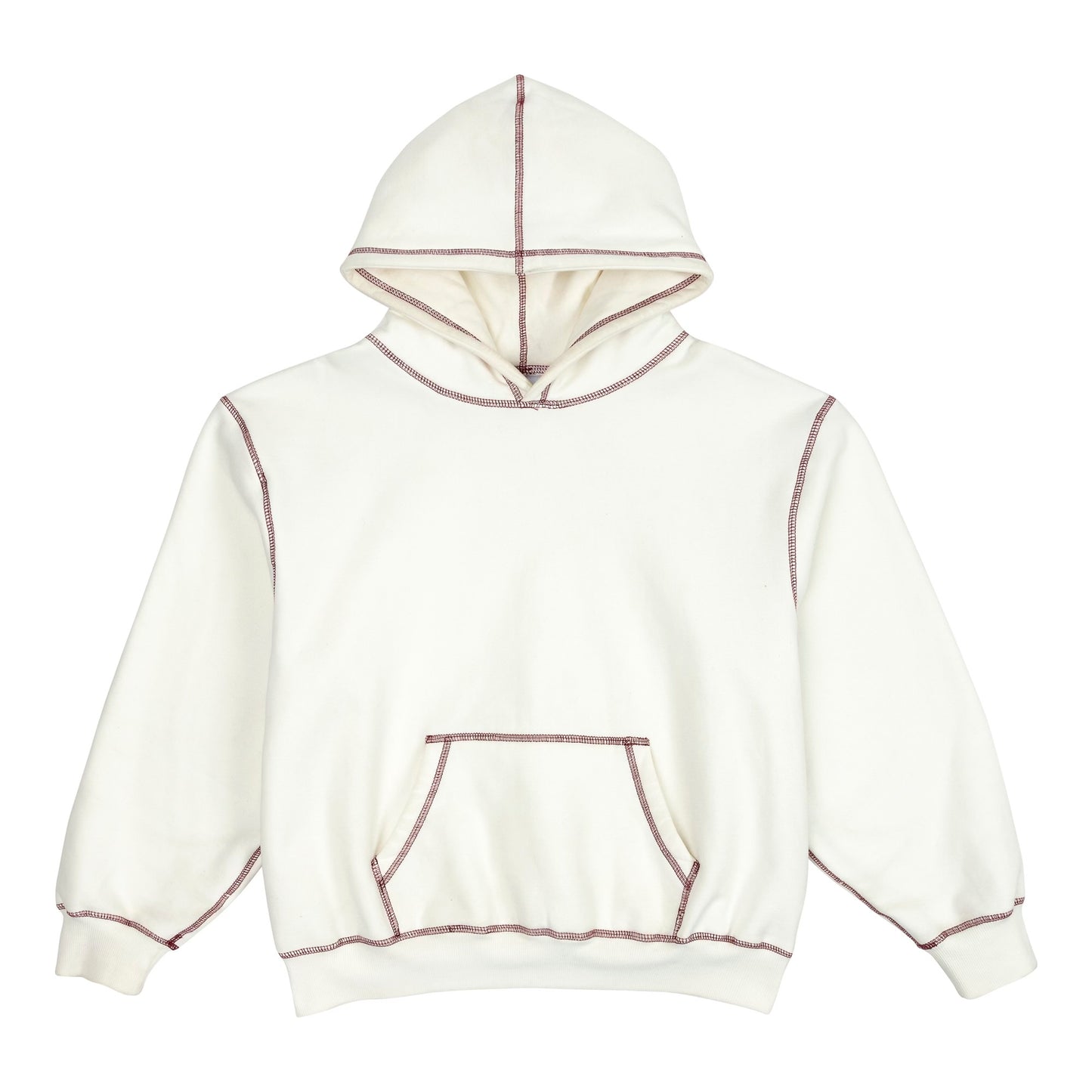 White/Crimson Hoodie